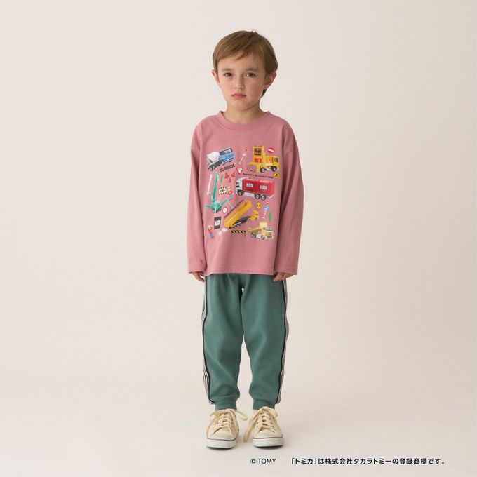 日本 b-ROOM - 限量聯名 印花長袖上衣-TOMICA工程系列-白