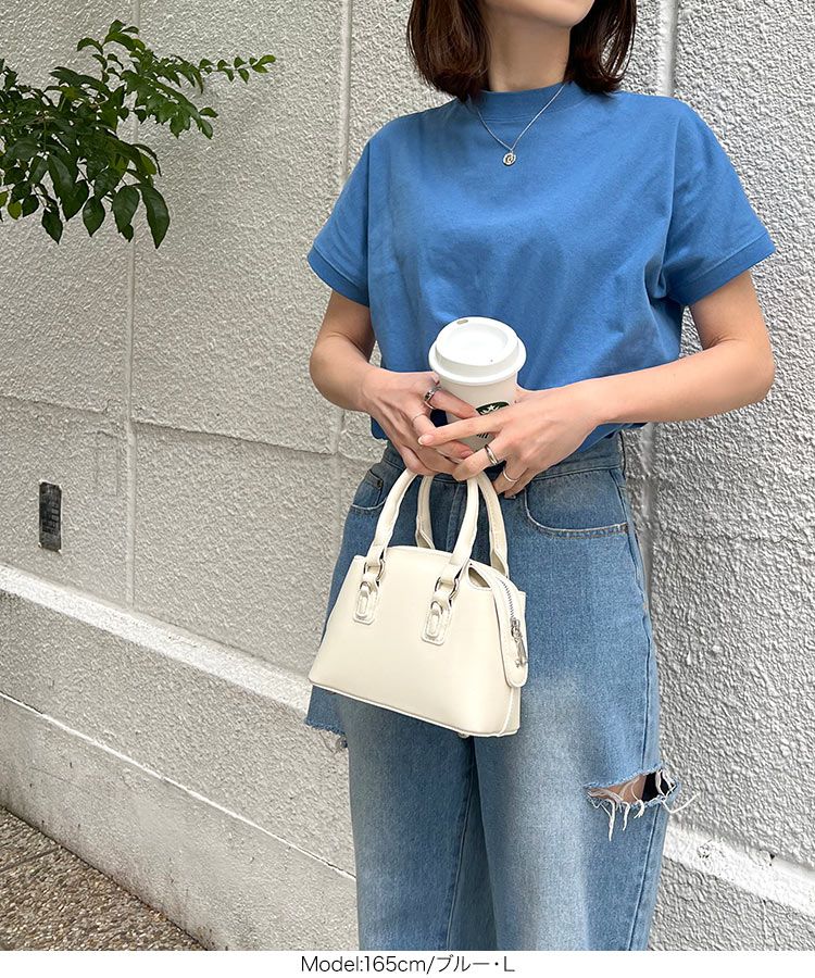 日本 Kobe Lettuce - 100%棉 舒適透氣短袖上衣-水藍