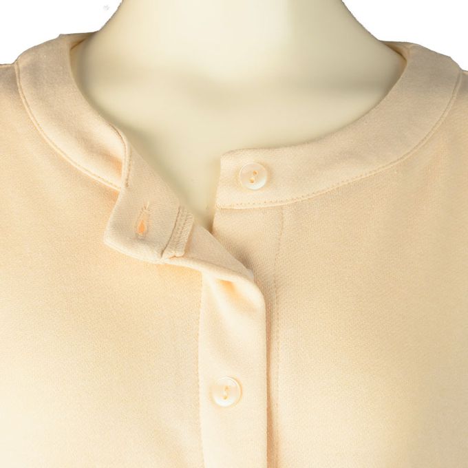 akachan honpo - 長袖彈性洋裝-防止裙擺上翻設計-象牙白色 (M~L)