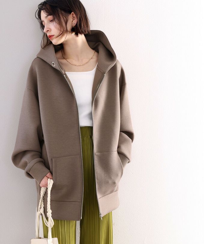 日本 Classical Elf - 厚磅簡約休閒長版連帽外套-黑