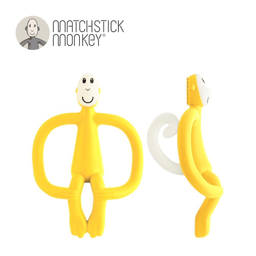 英國 咬咬猴牙刷固齒器-黃力猴