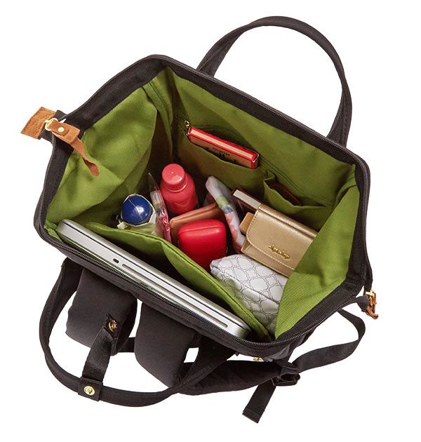 日本 Anello - 日本大開口牛津布後背包經典升級款-Regular大尺寸-DOR暗橘