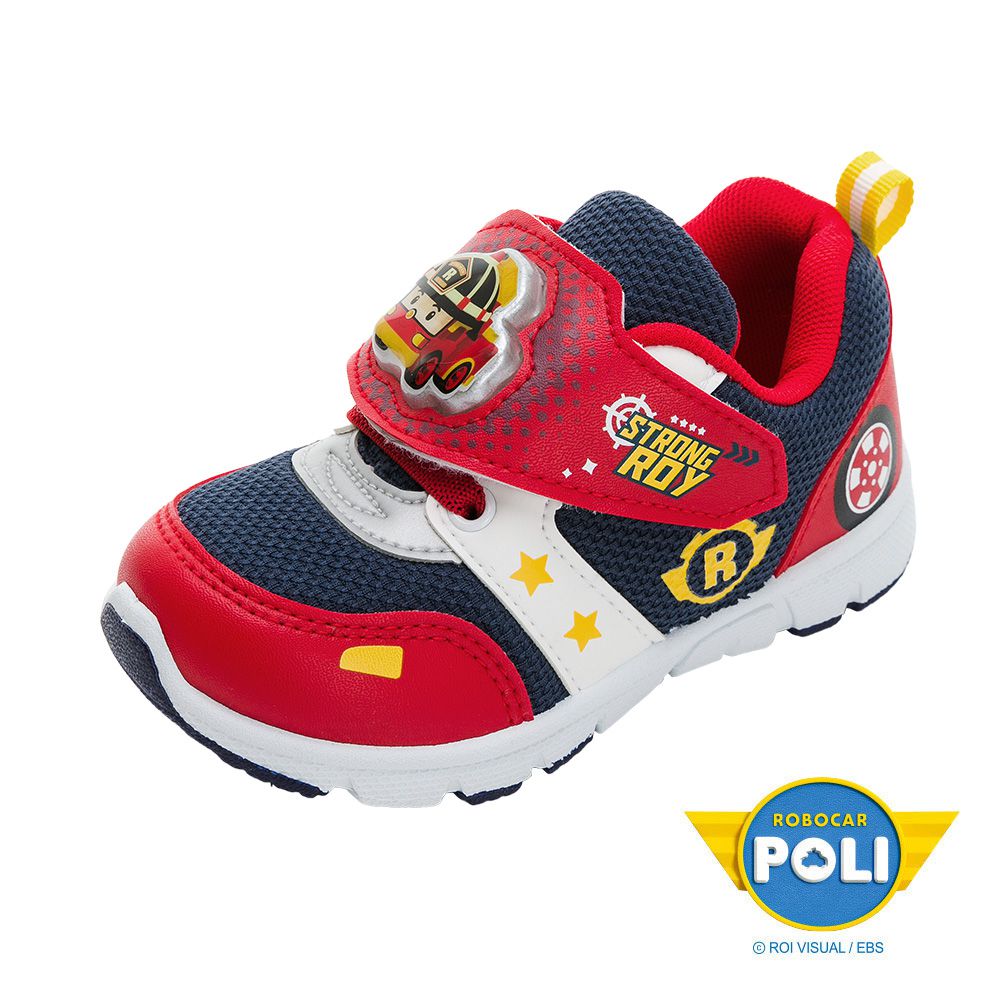 POLI 波力救援小英雄 - POLI 童鞋 電燈運動鞋 POKX34152-排汗透氣網布-紅-(小中童段)