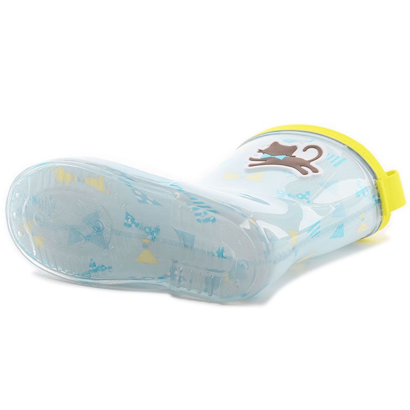 akachan honpo - 雨鞋-小貓-淺藍色