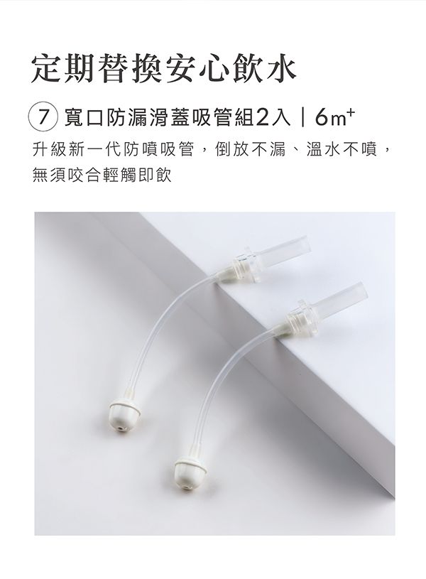 Simba 小獅王辛巴 - 蘊蜜寬口防漏滑蓋吸管組