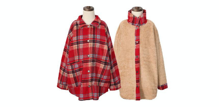 韓國 J KIDS - (內刷毛)長版紅格子襯衫/夾克