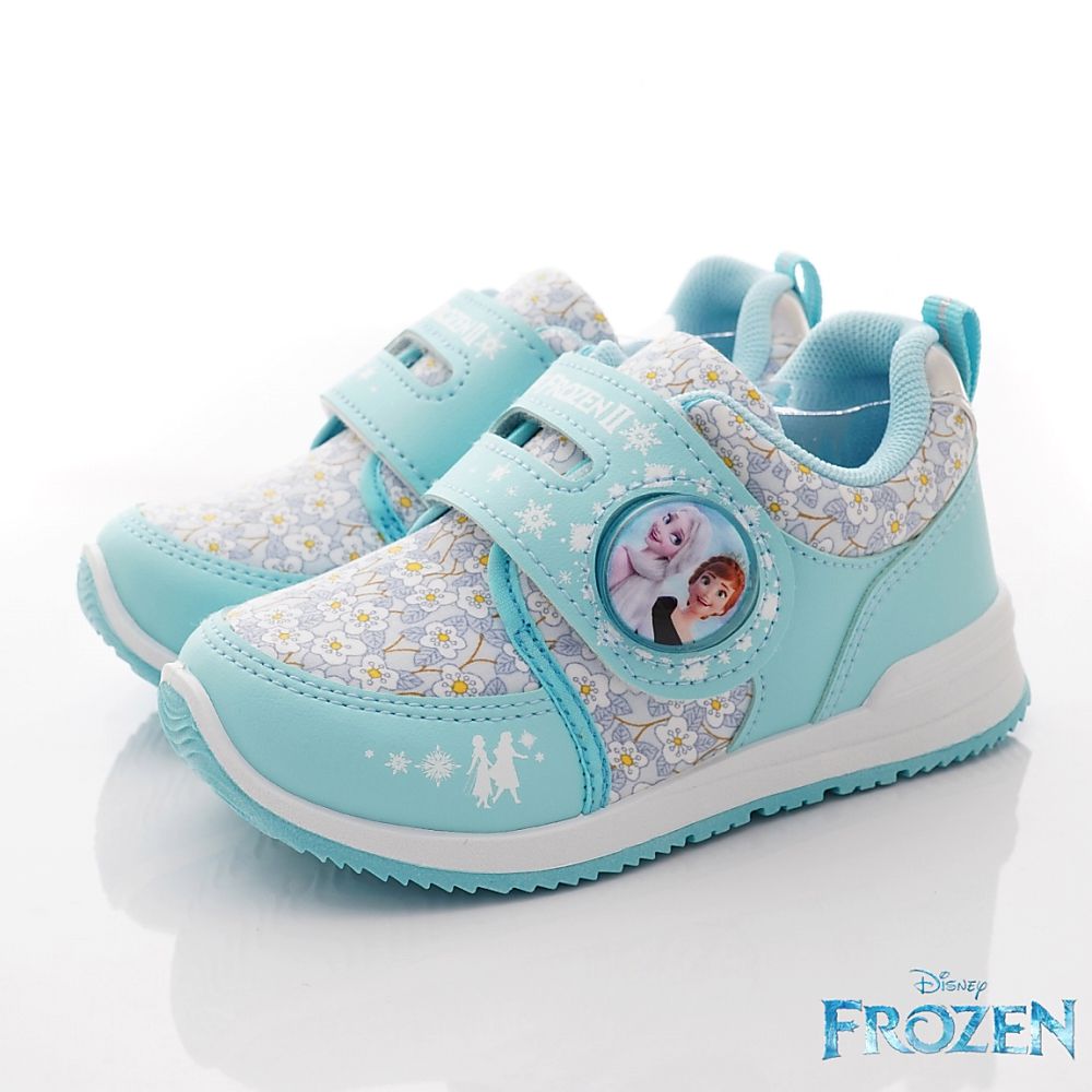 冰雪奇緣 - 卡通電燈款童鞋(中小童段)-運動鞋-湖水藍