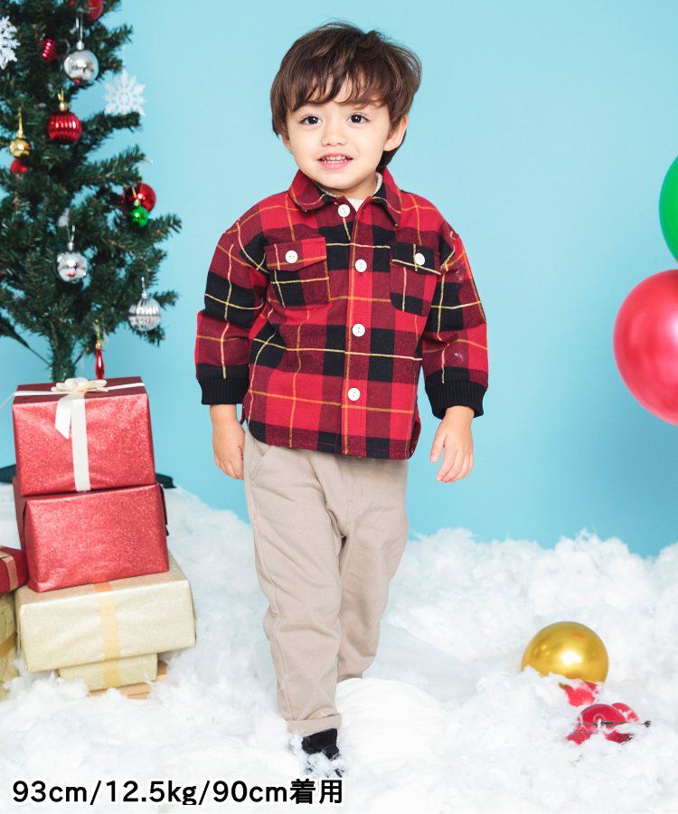 日本 BREEZE - 合身款裏毛保暖彈力長褲-芥末黃