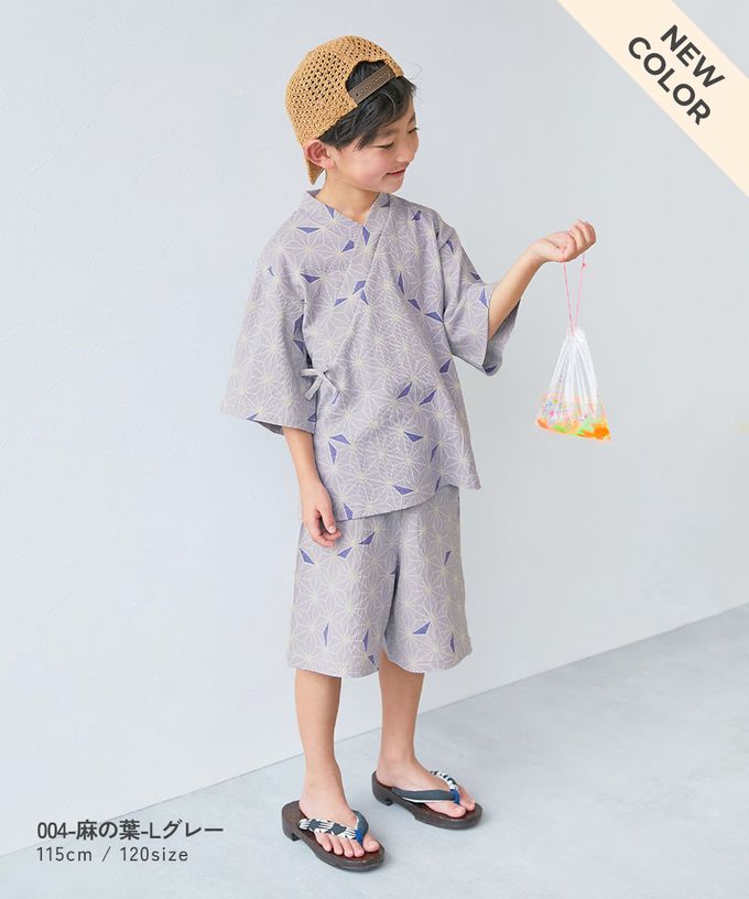 日本 devirock - 期間限定！夏日風情甚平套裝-煙火-深藍