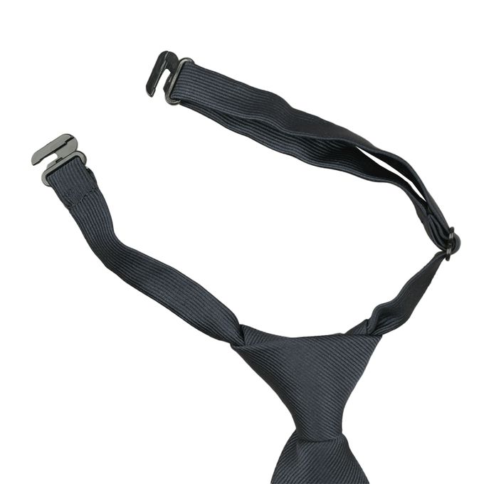 akachan honpo - 長袖襯衫 直條紋-附針織領帶-深藍色