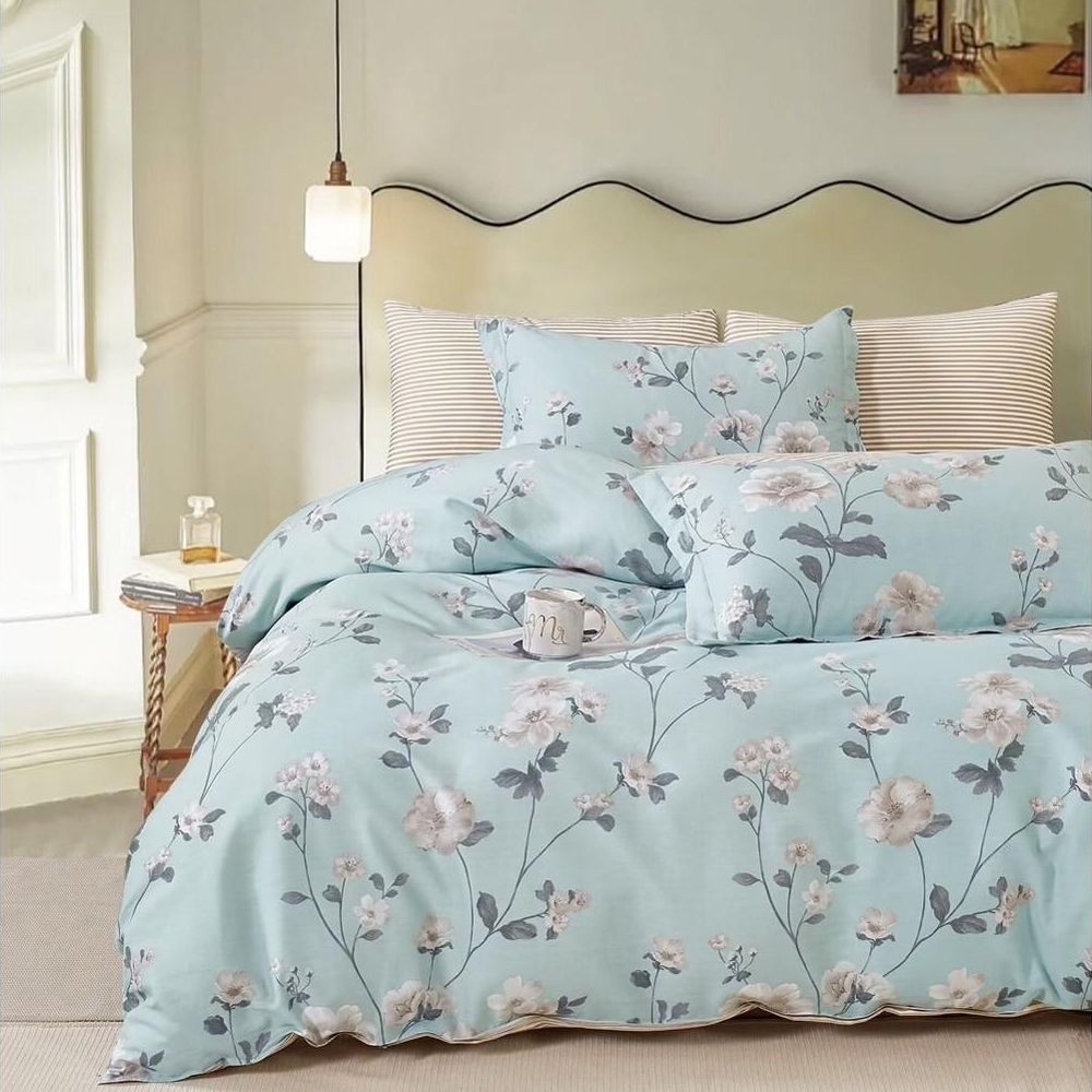 台灣製 極致純棉寢具組-花漾晨曦-單人三件式床包被套組