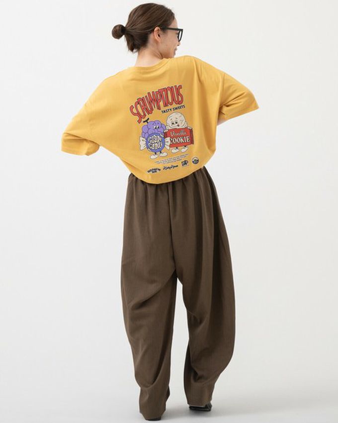 日本 gleam - 美式復古糖果印花寬大風短袖T恤-炭灰