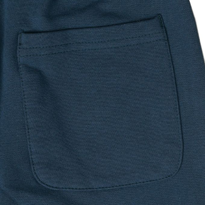 akachan honpo - 側邊拼接褲-深藍色