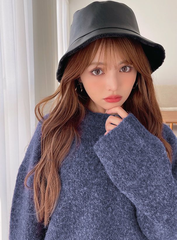 日本 GRL - 羊毛混柔軟短版毛衣-葡萄紫 (F)