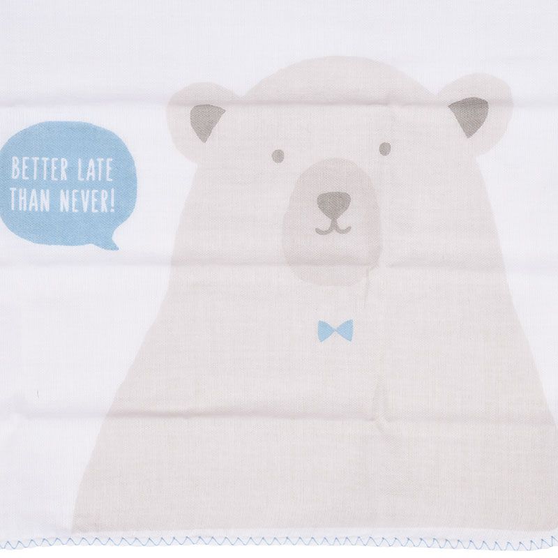 akachan honpo - 日本製沐浴毛巾&棉紗毛巾8件組-兔子白熊-棉紗浴巾：70㎝×120㎝（1條）棉紗洗澡巾：27㎝×70㎝（2條）棉紗手帕：27㎝×27㎝（5條）