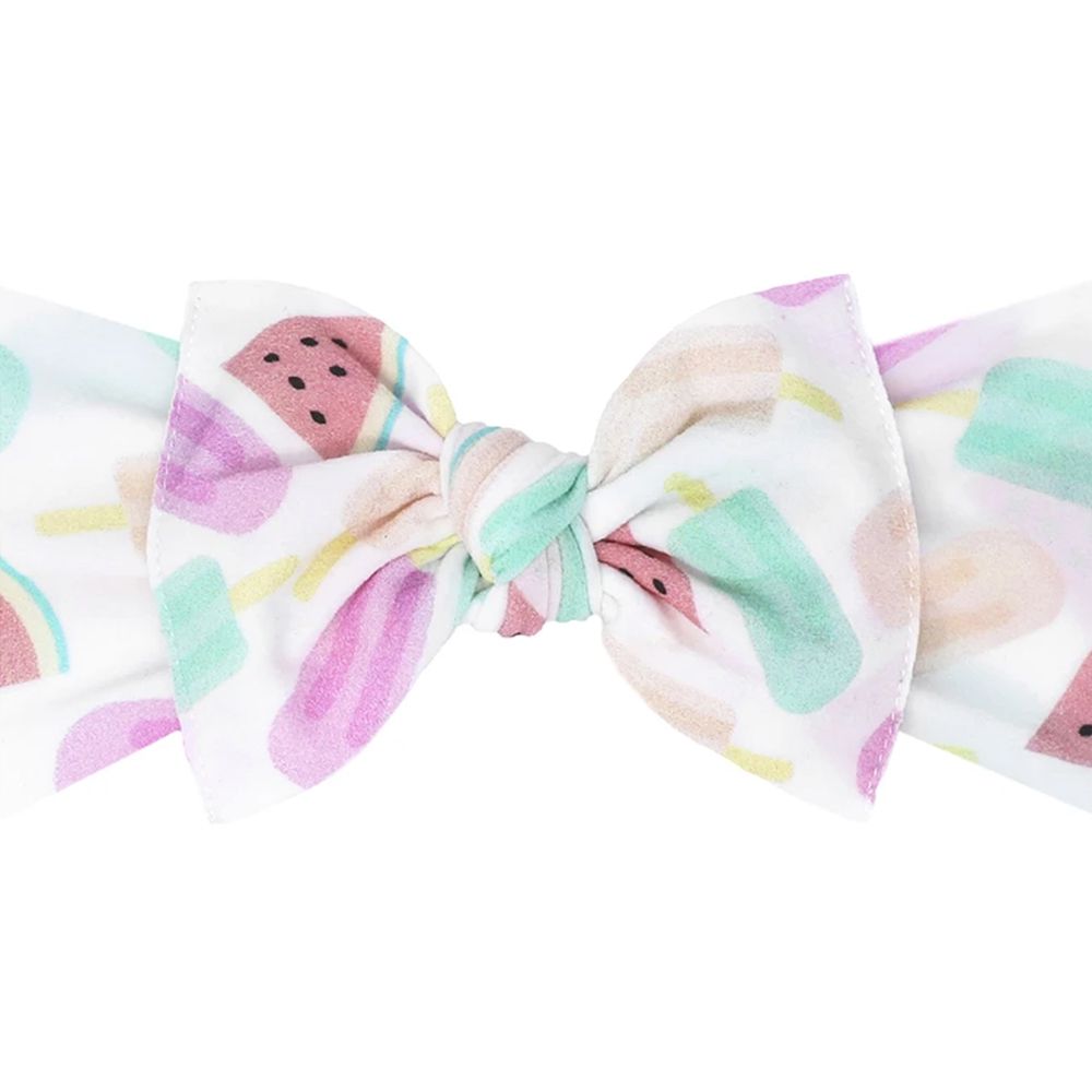 美國baby bling - 純手工極優雅細緻輕柔微彈性/毫無束縛感蝴蝶結髮帶/髮飾_印花經典款-甜蜜夏天