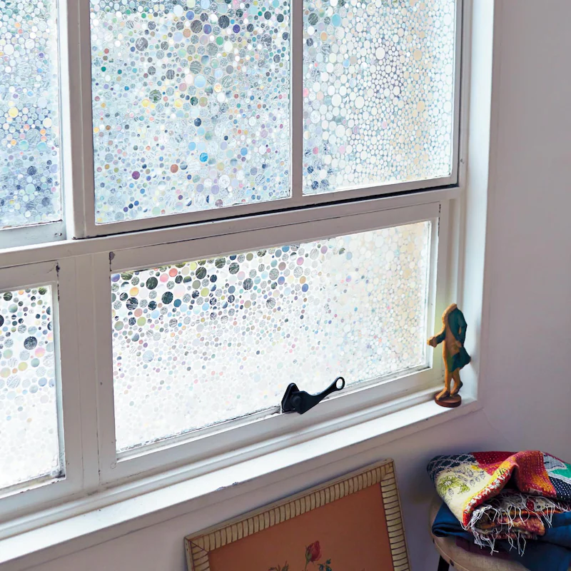 日本千趣會 - 日本製 99%抗UV光影窗貼(靜電式)-繽紛寶石 (92×90cm*2枚)