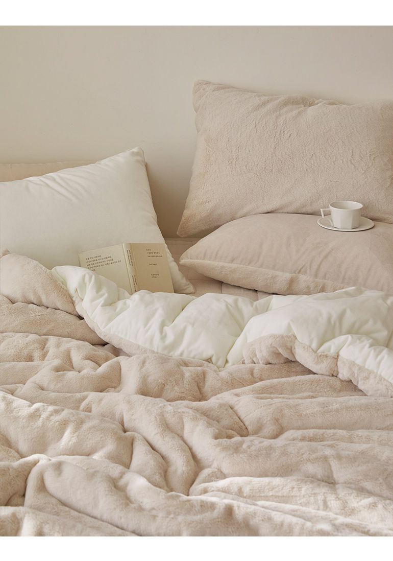 韓國 Maatila - 蓬鬆感高密度絨毛保暖棉被-燕麥牛奶