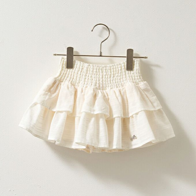 日本 Lycee mine - 澎澎荷葉邊皺褶褲裙-綠