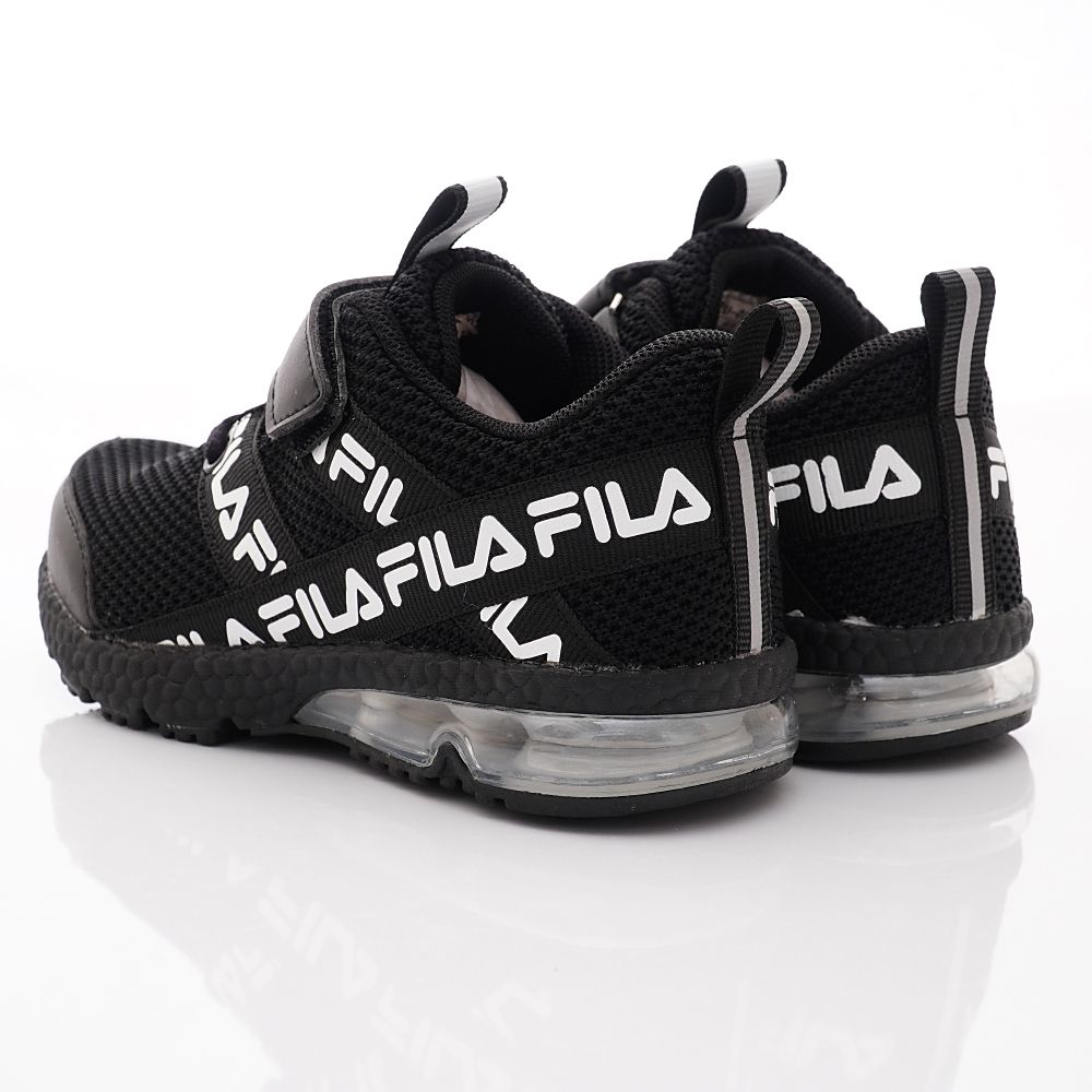 FILA - 義式LOGO運動鞋款(中大童段)-黑