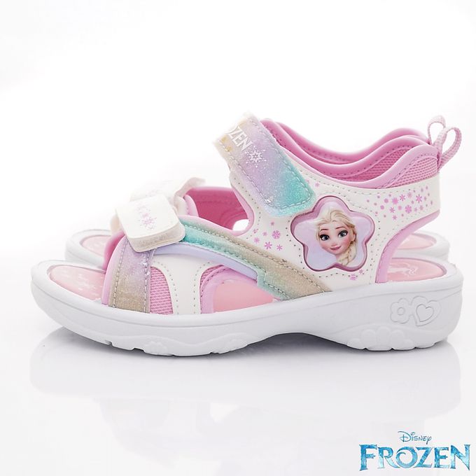冰雪奇緣 - 冰雪奇緣電燈涼鞋-FNKT37129白(中小童)-涼鞋-白
