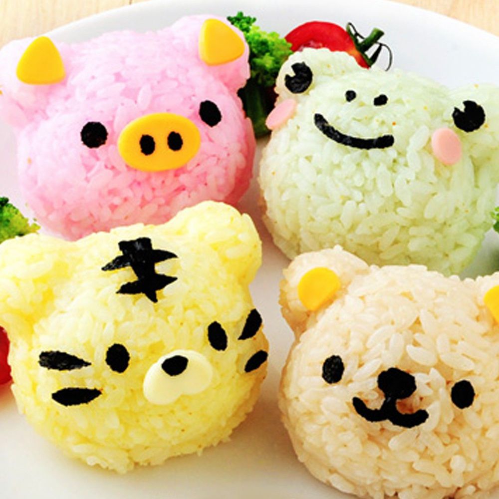 日本 Arnest - 米飯模具組-四種小動物-1顆約80g飯量