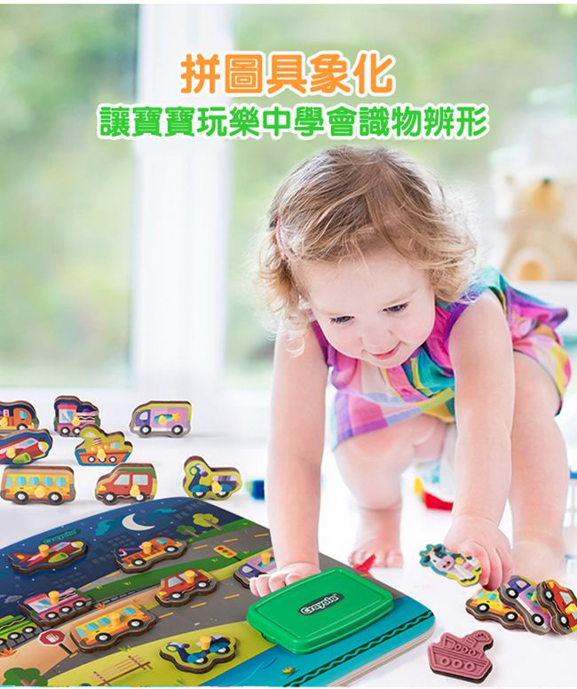 Crayola繪兒樂 - 早教創意啟蒙趣味蓋印塗鴉木拼圖-太空探險-【獨家送】Crayola質感收納袋