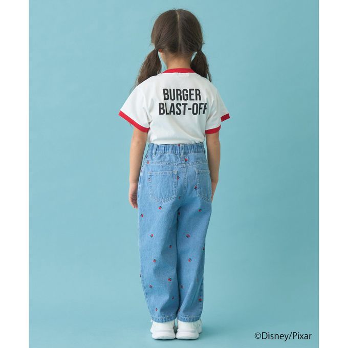 日本 b-ROOM - 聯名限定 短袖上衣-可愛三眼怪-白x黑