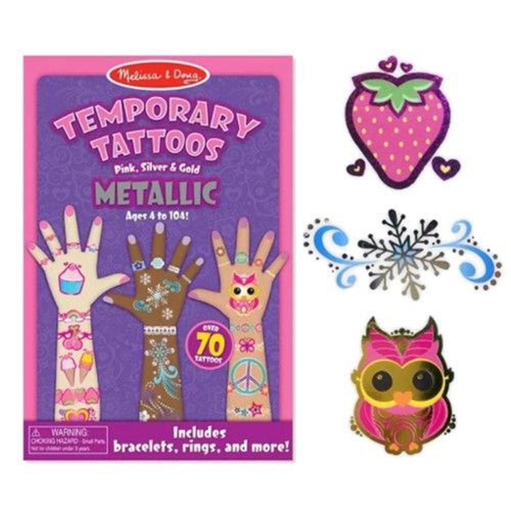 美國瑪莉莎 Melissa & Doug - MD 貼紙簿-紋身貼-金屬色