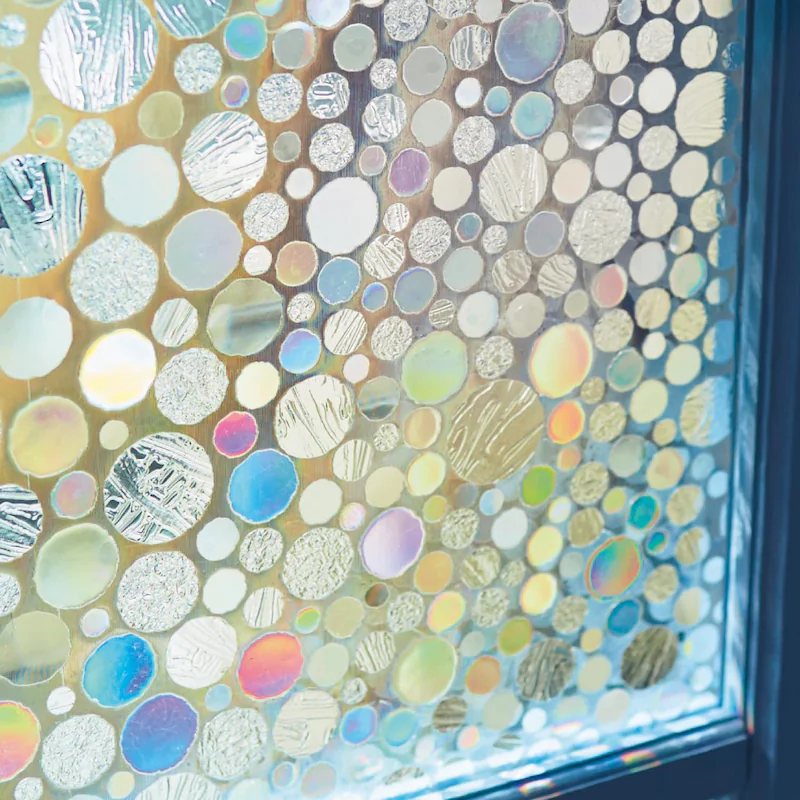 日本千趣會 - 日本製 99%抗UV光影窗貼(靜電式)-繽紛寶石 (92×90cm*2枚)