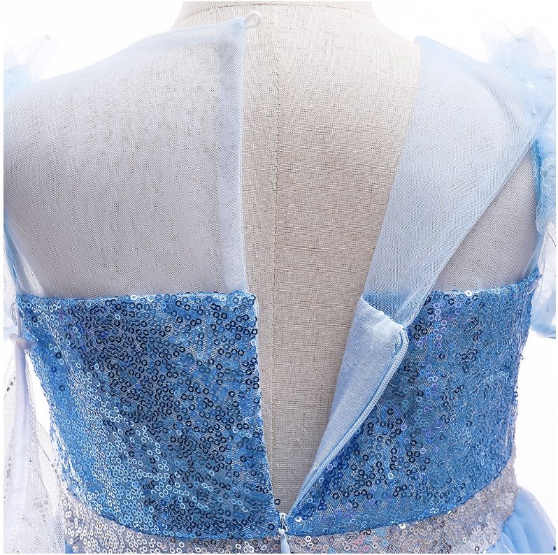 love, charlotte - 漸變色冰雪公主洋裝+長披風-洋裝, 可拆式披風