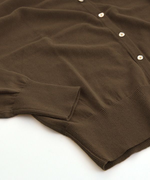 日本 zootie - 100%棉 簡約V領薄針織外套-莓果橘