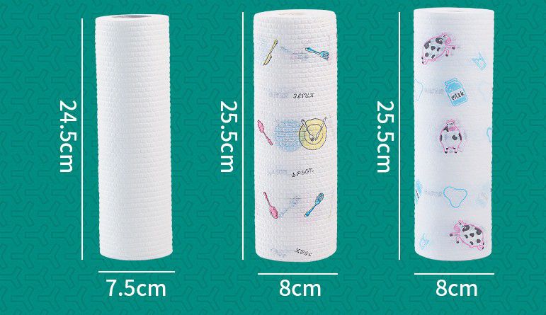 廚房懶人抹布(乾濕兩用無紡布巾)-卷筒式-純白 (約50張/卷)