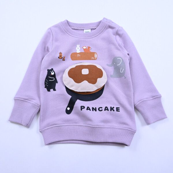 日本 Baby Room - 裏毛立體翻翻樂長袖上衣-森林露營-濃綠