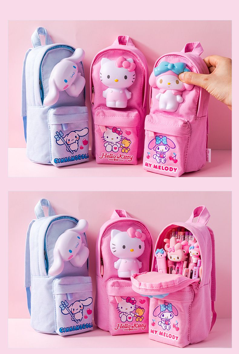 卡通3D立體減壓造型鉛筆袋-卡通人物大耳狗-藍色 (22.8x9.7x9.5cm)