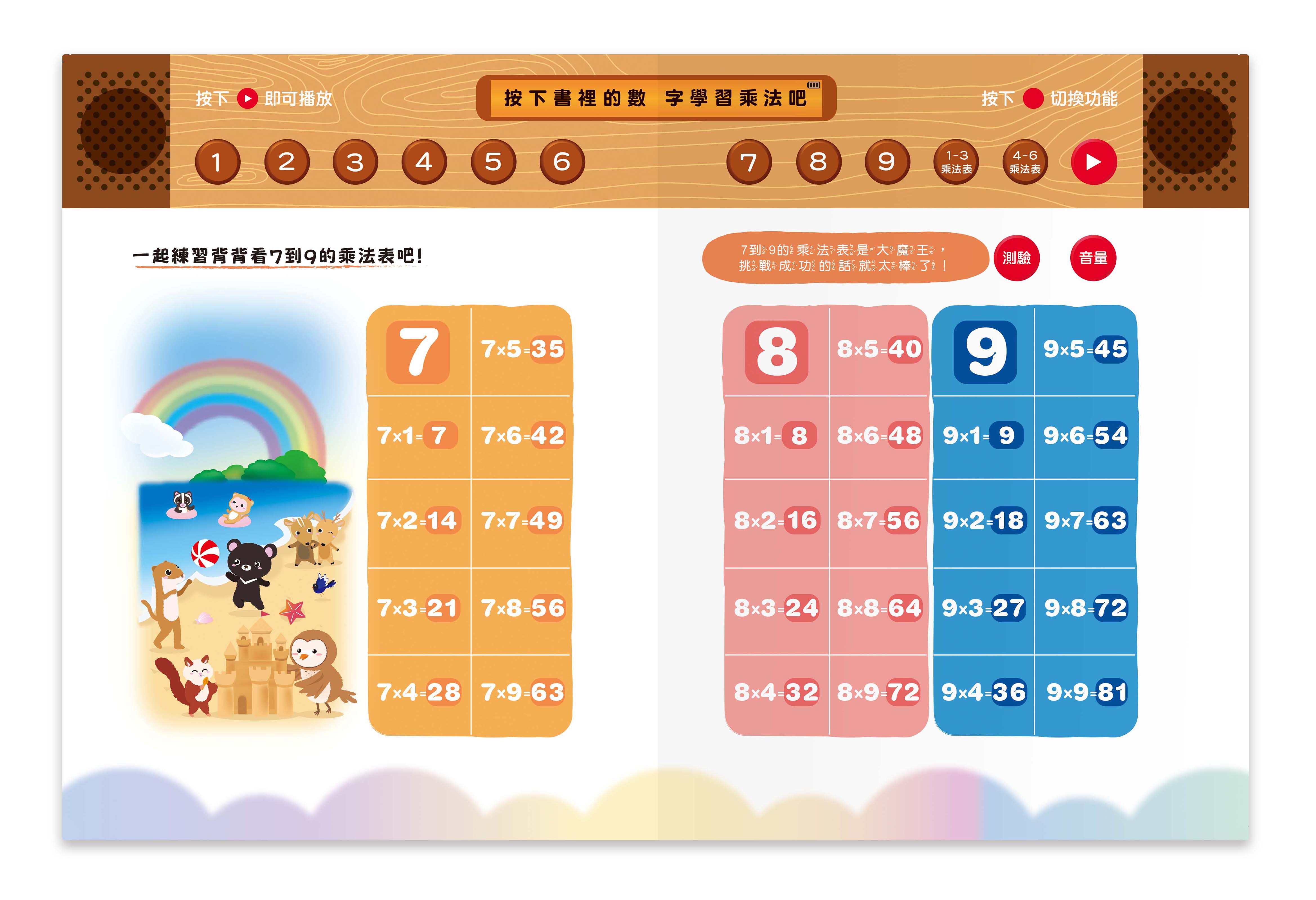 小手觸摸隨身聽：我會跟著數123