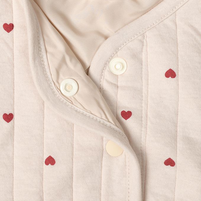 akachan honpo - 鋪棉夾克-滿版印花-象牙白色