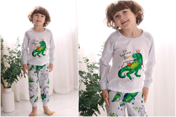 韓國 Maykids - 有機棉透氣長袖家居服-蒙面超人