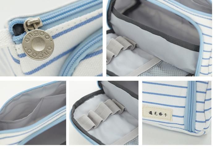 三角形大開口鉛筆袋-紫色