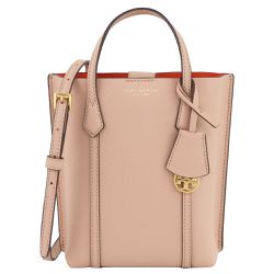 TORY BURCH - 素面皮革肩背托特包 (粉)