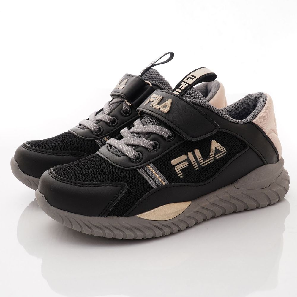FILA - 輕量慢跑鞋款(中大童段)-運動鞋-黑