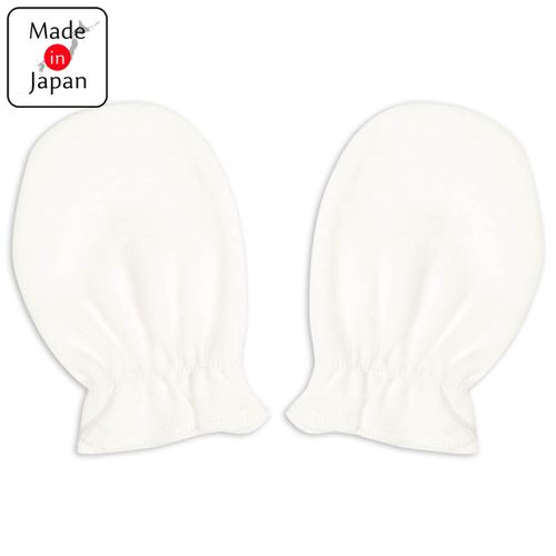 新生兒雙面羅紋布手套-素面-米白色 (50cm)