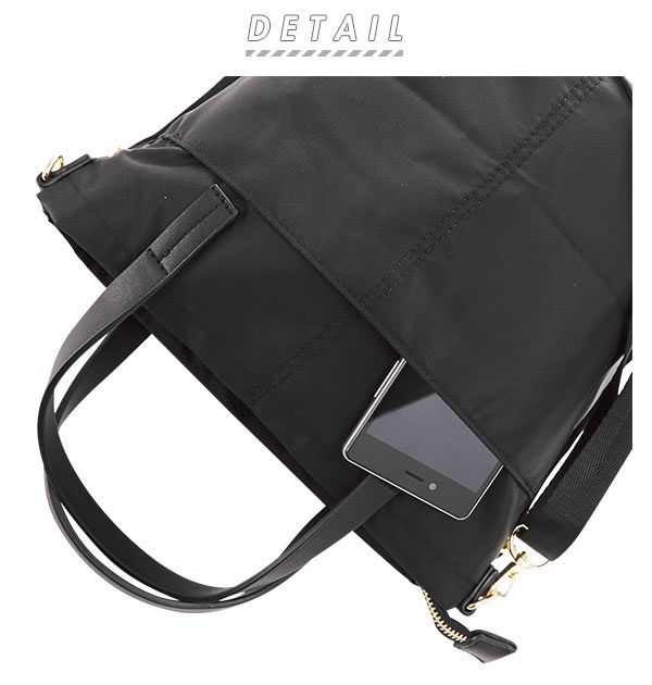 日本 Legato Largo - 撥水光澤高密度尼龍斜挎包-NV海軍藍 (29x23.5x15cm)