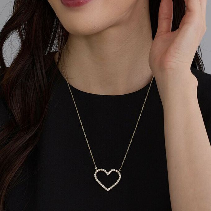 日本 Melody Accessory - 日本製 典雅華美水鑽長項鏈-長條