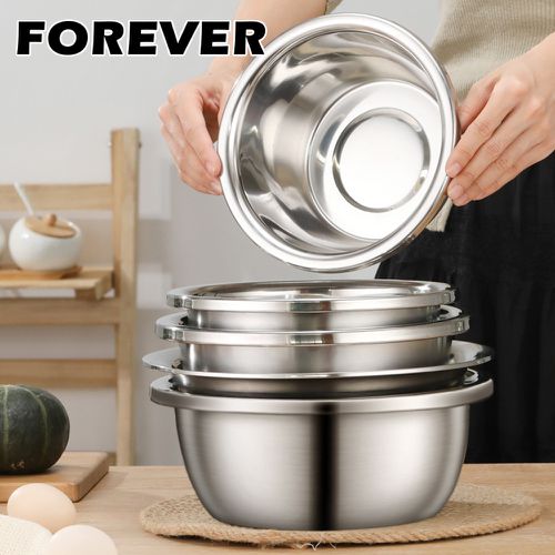 201不鏽鋼料理用具調理盆/過篩/洗米器5件組