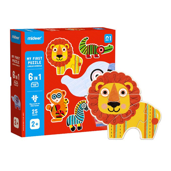 MiDeer - 六合一拼圖-動物