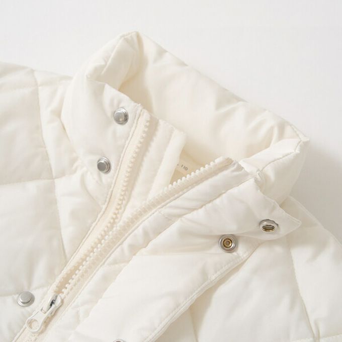 日本 Lycee mine - 注目斗篷領 柔軟絎縫保暖外套(領可拆)-可可