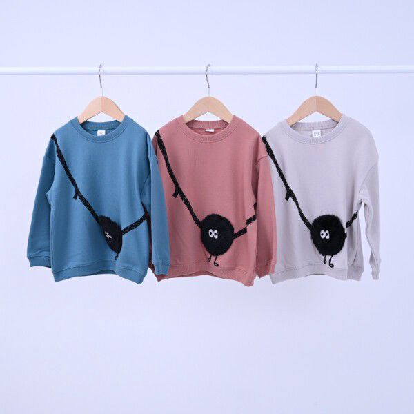 日本 Baby Room - 裏毛小妖精口袋長袖上衣-豆沙紅