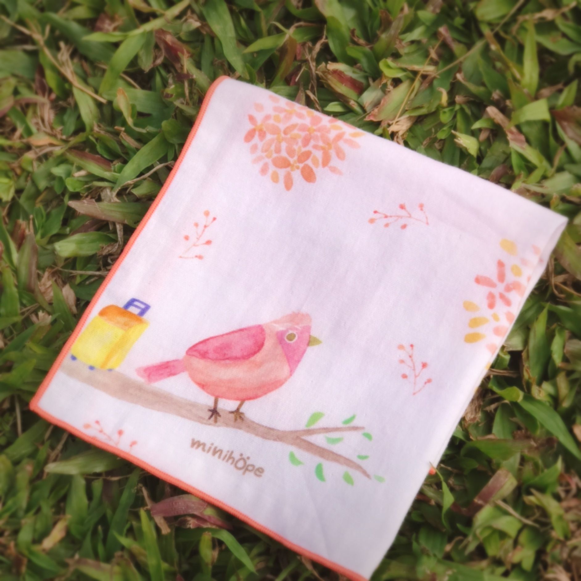 minihope美好的親子生活 - 離家出走的黃喉貂-有機棉雙層紗手帕 (28x28cm)