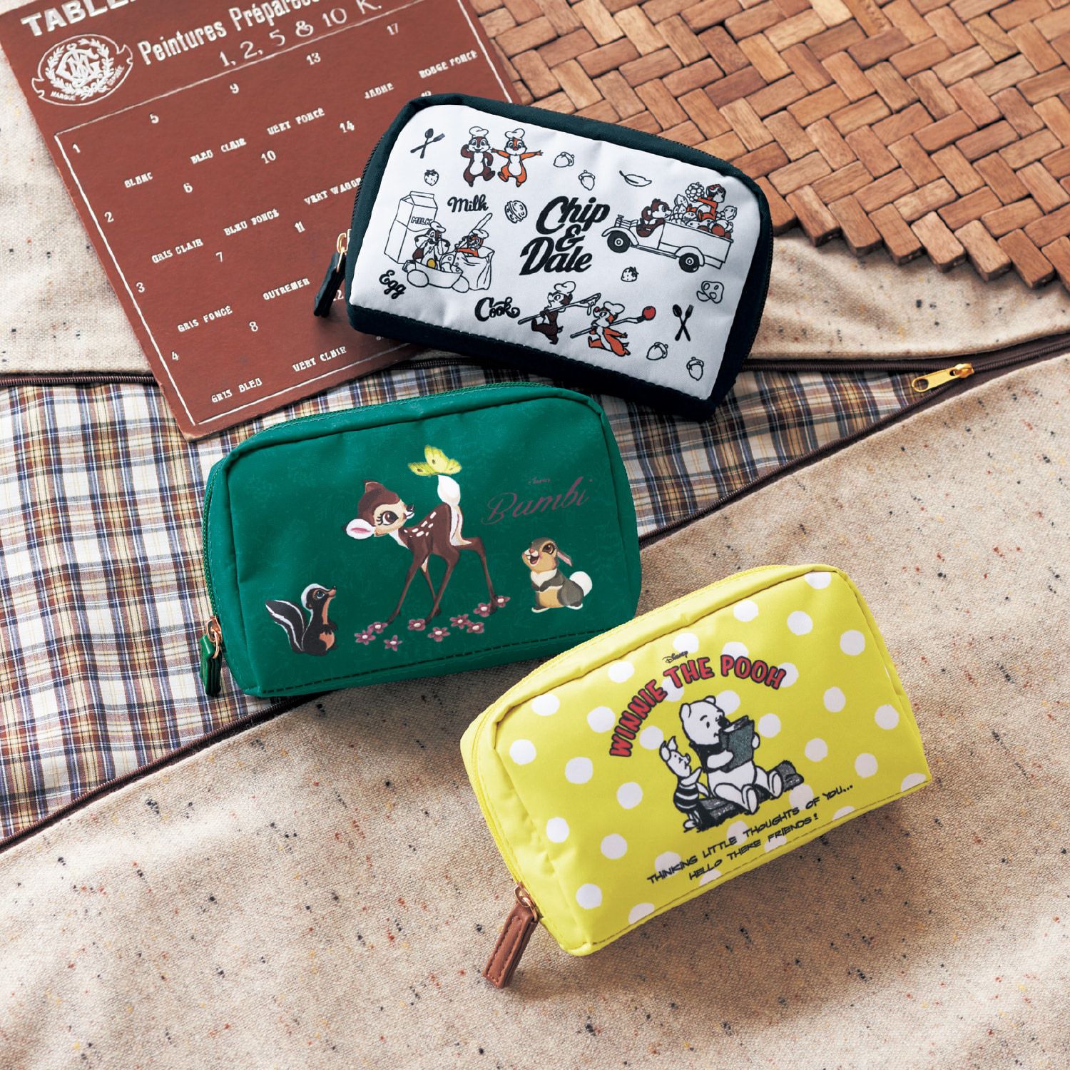 日本千趣會 - 迪士尼 多夾層收納包/印鑑存摺包-高飛狗-綠咖